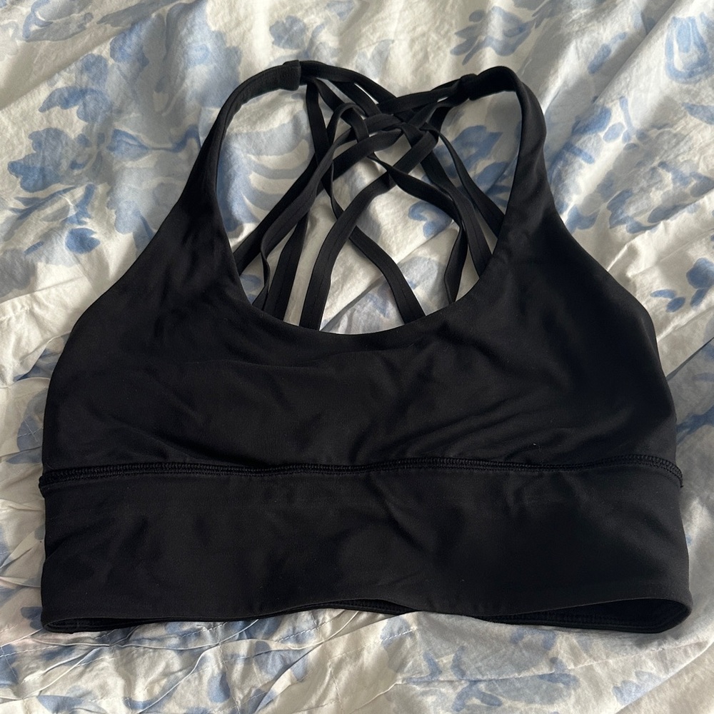 Lululemon Athletica Black Strappy Sports Bra